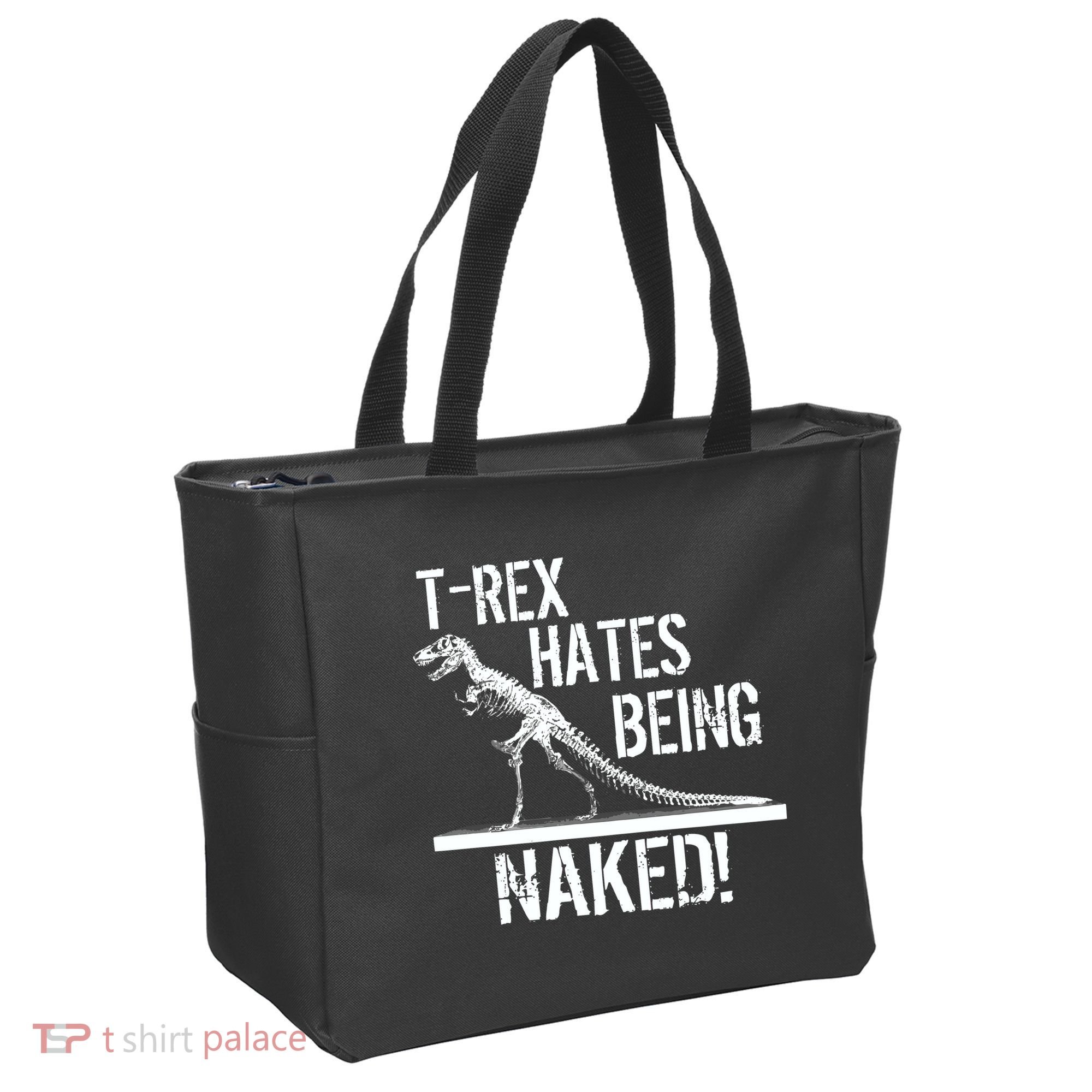 T-Rex Hates Being Naked Tote Bag