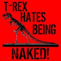 T-Rex Hates Being Naked Santa Hat thumb 1