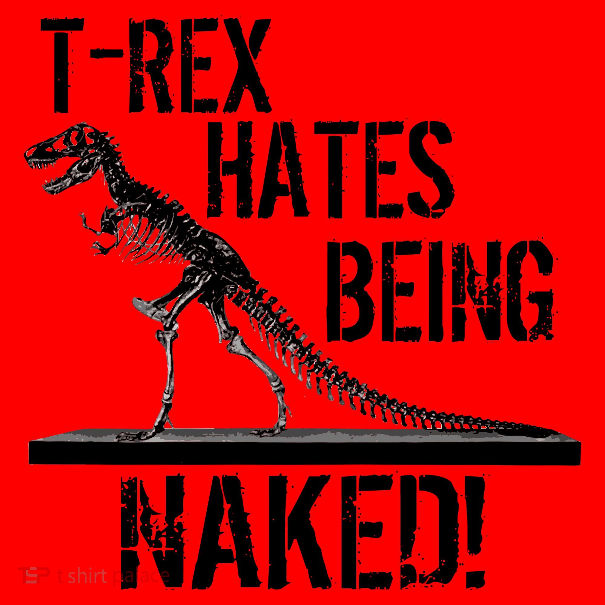 T-Rex Hates Being Naked Santa Hat