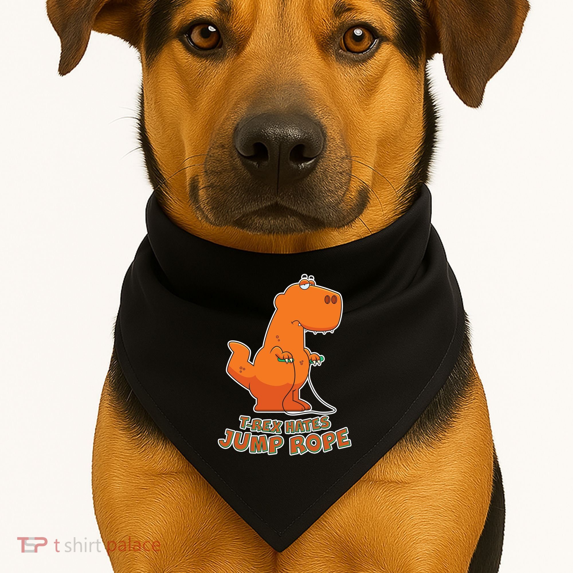 T-Rex Hates Jump Rope USA-Made Doggie Bandana