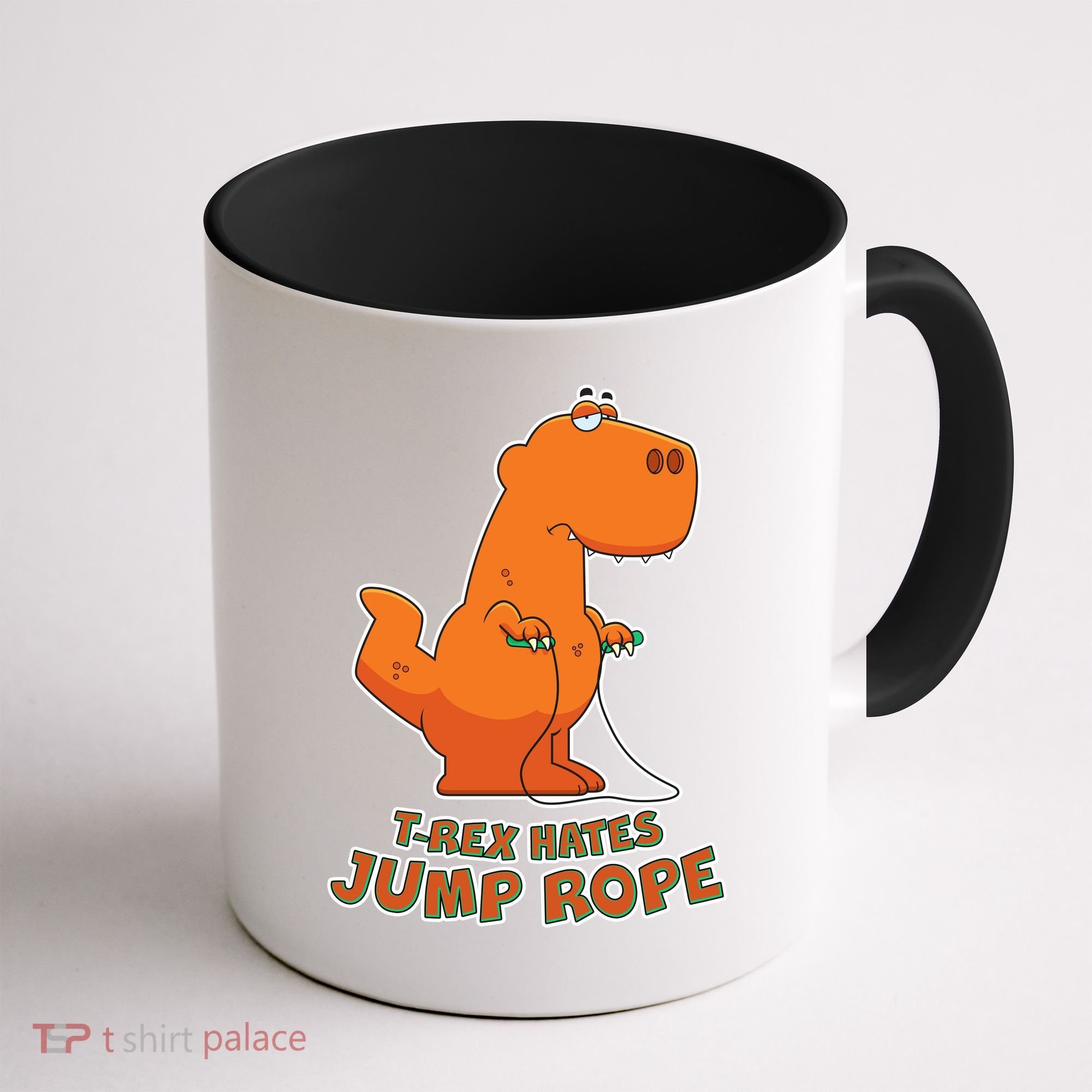 T-Rex Hates Jump Rope Coffee Mug