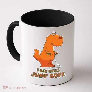 T-Rex Hates Jump Rope Coffee Mug