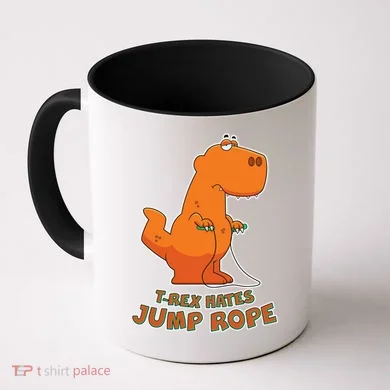 T-Rex Hates Jump Rope Coffee Mug