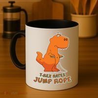 T-Rex Hates Jump Rope Coffee Mug thumb 4
