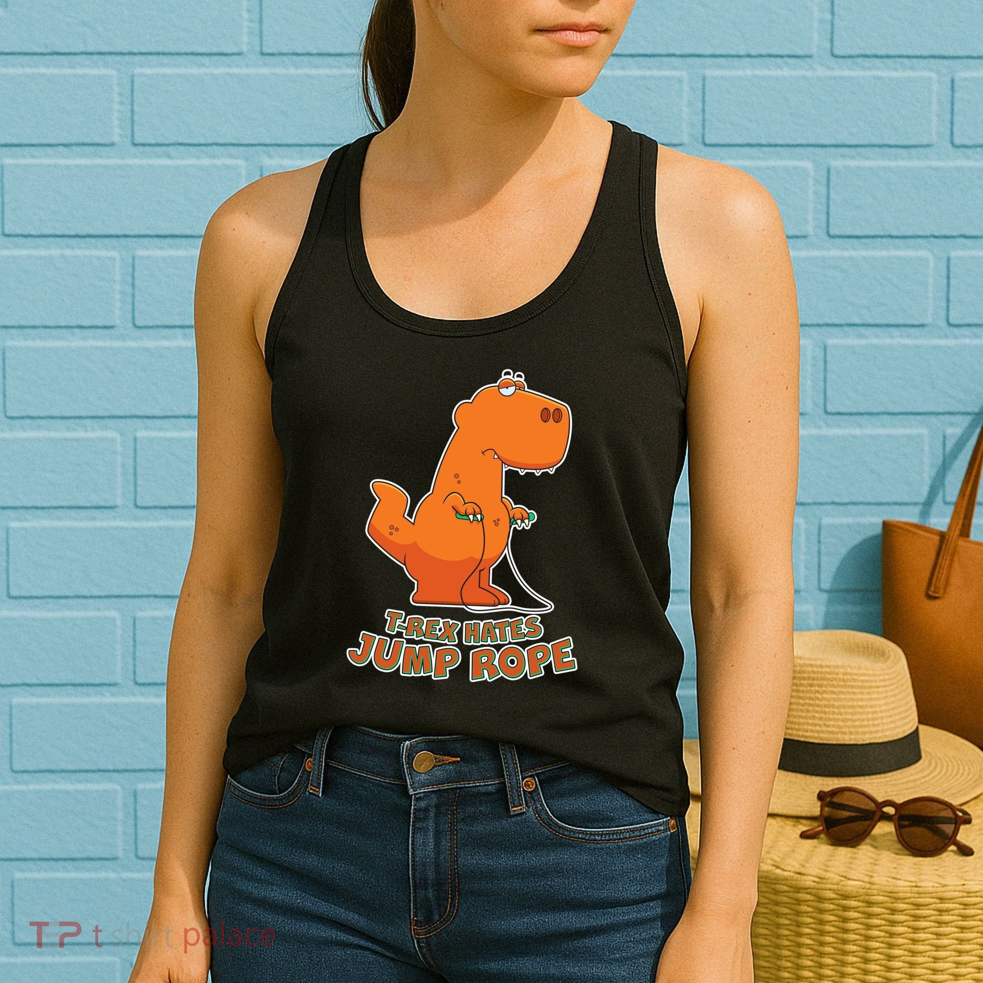 T-Rex Hates Jump Rope Women's Tank Top