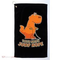 T-Rex Hates Jump Rope Golf Towel thumb 0