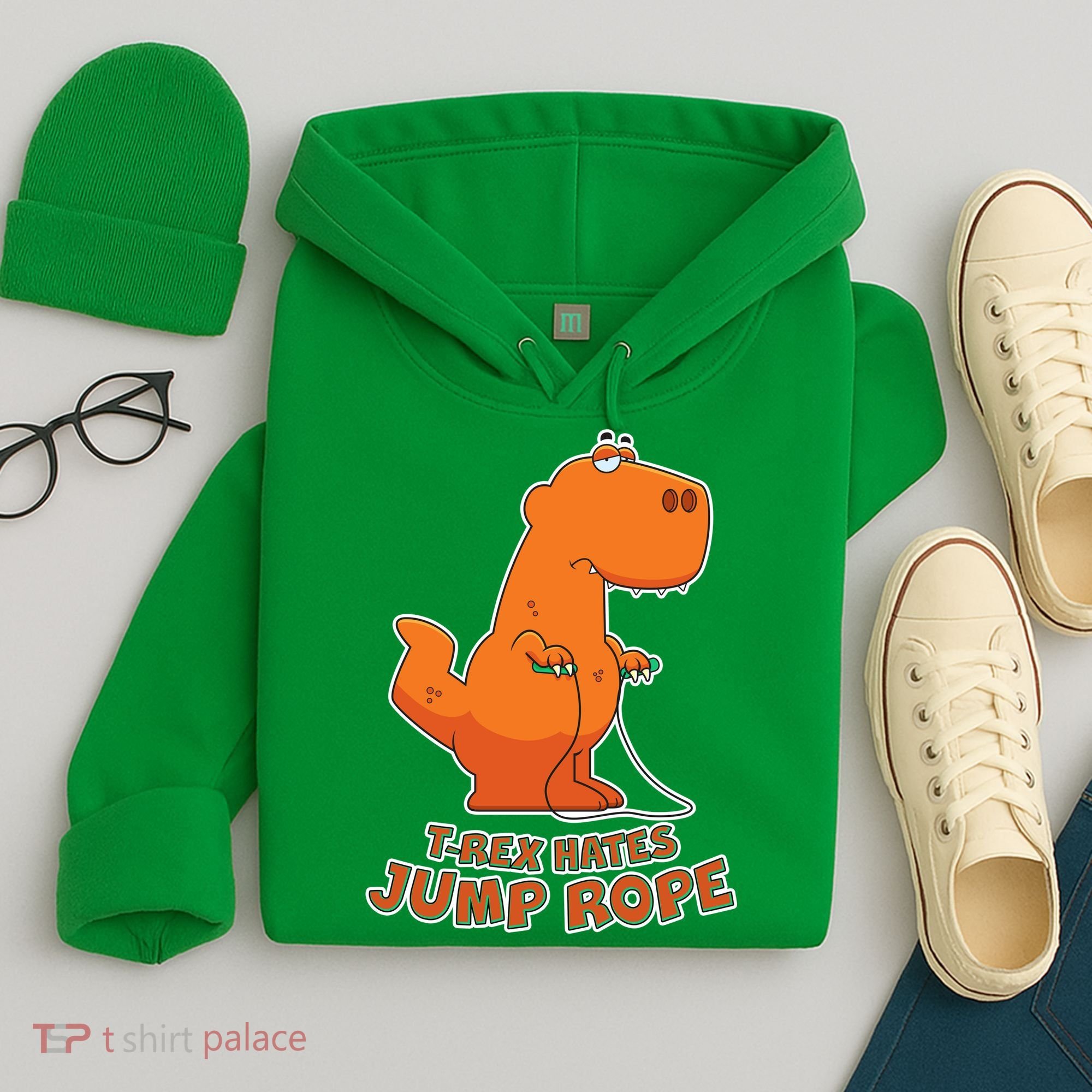 T-Rex Hates Jump Rope Hoodie