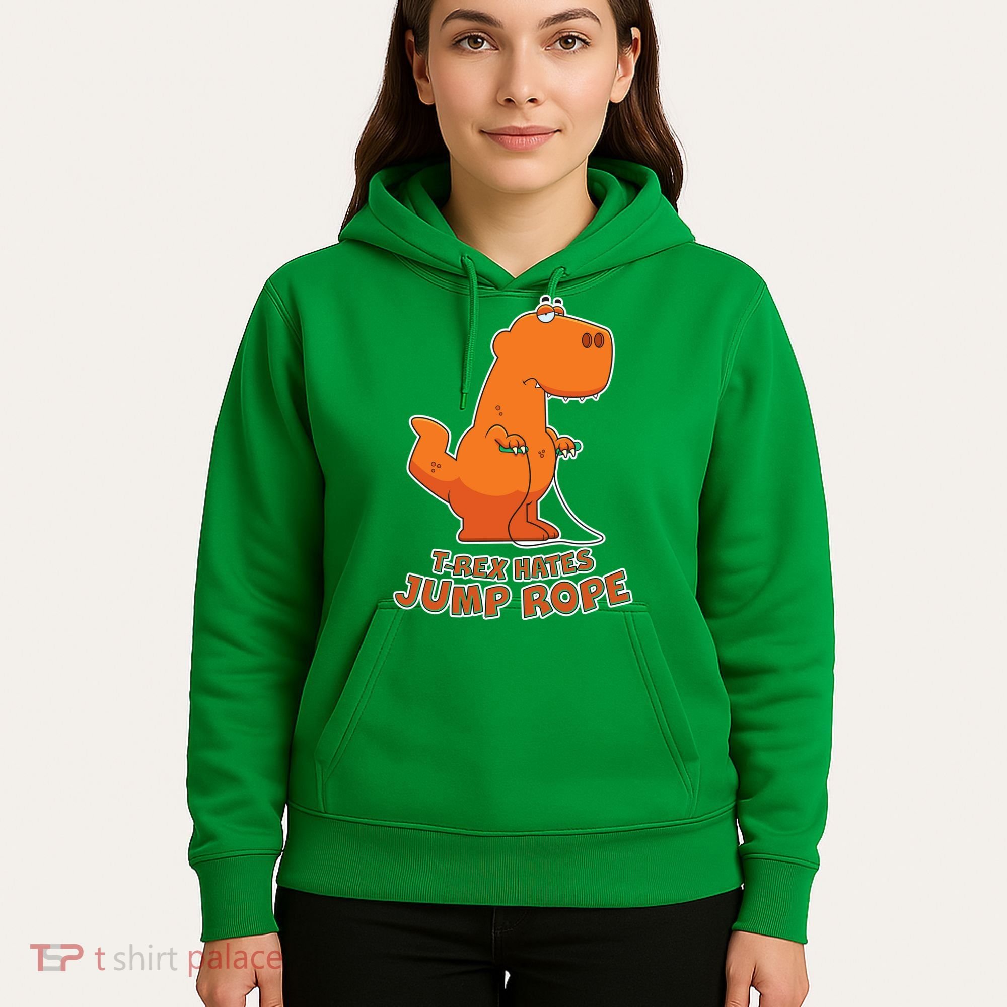 T-Rex Hates Jump Rope Hoodie