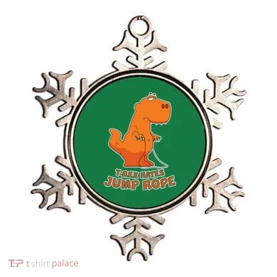 T-Rex Hates Jump Rope Ornament