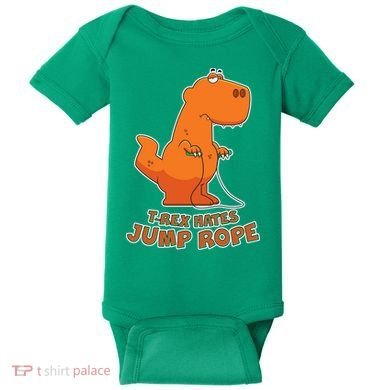 T-Rex Hates Jump Rope Baby Bodysuit