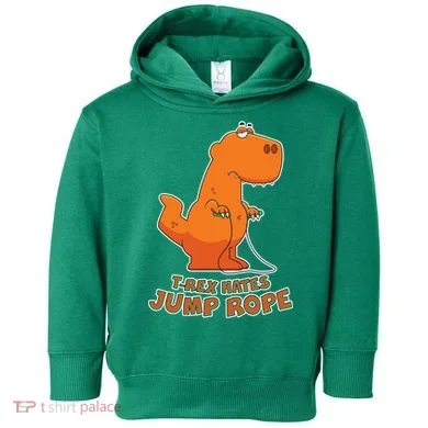 T-Rex Hates Jump Rope Toddler Hoodie