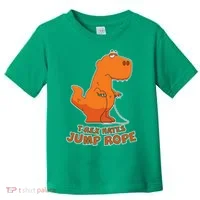 T-Rex Hates Jump Rope Toddler T-Shirt thumb 0