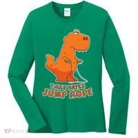 T-Rex Hates Jump Rope Women's Long Sleeve Shirt thumb 0