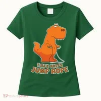T-Rex Hates Jump Rope Women's T-Shirt thumb 0