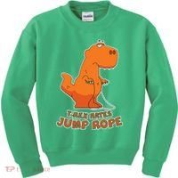 T-Rex Hates Jump Rope Kids Sweatshirt thumb 0