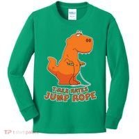 T-Rex Hates Jump Rope Kids Long Sleeve Shirt thumb 0