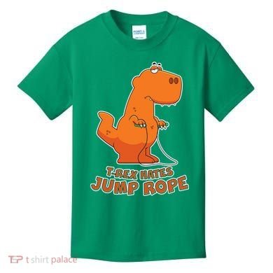 T-Rex Hates Jump Rope Kids T-Shirt