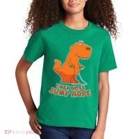 T-Rex Hates Jump Rope Kids T-Shirt thumb 2