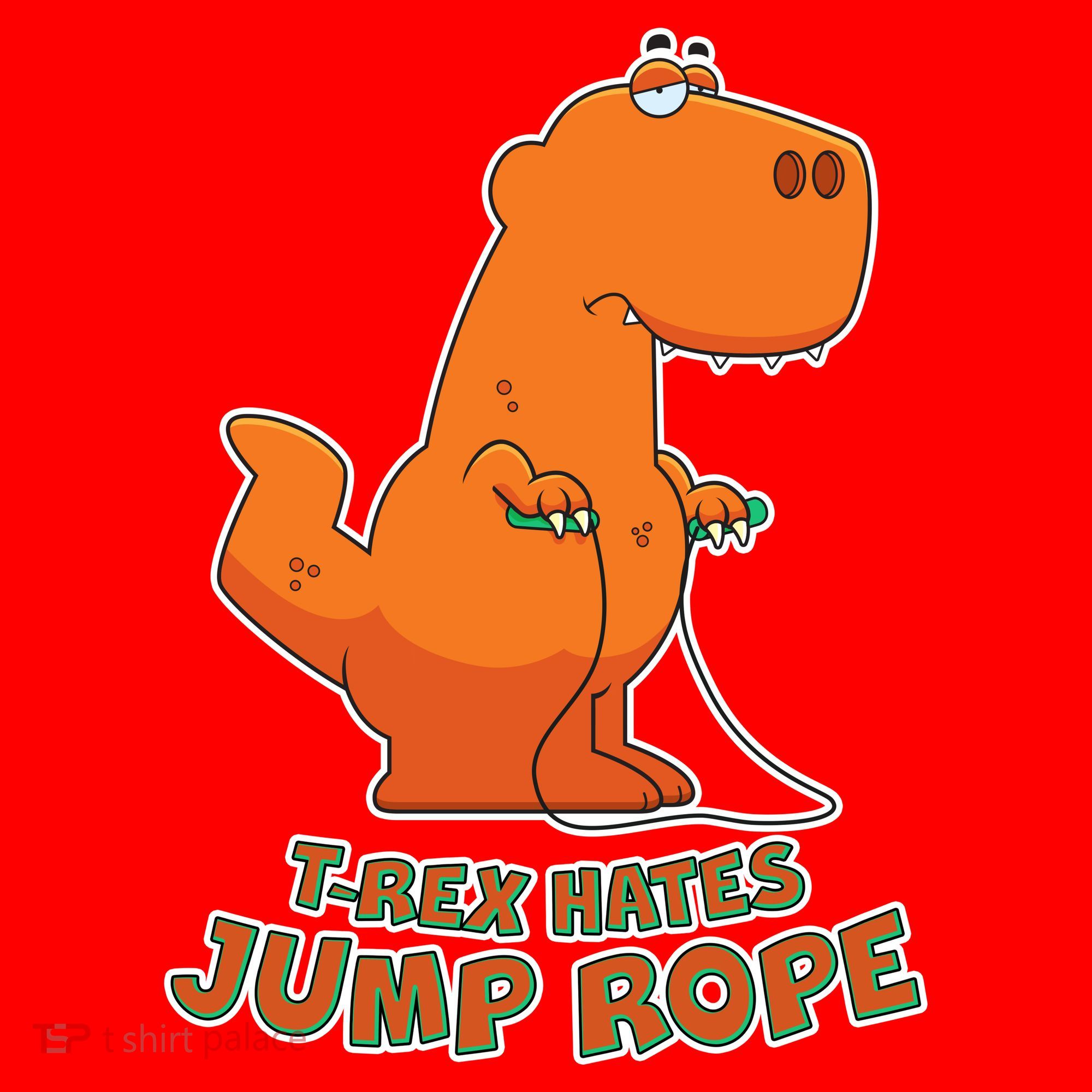 T-Rex Hates Jump Rope Santa Hat