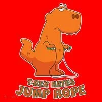 T-Rex Hates Jump Rope Santa Hat thumb 1