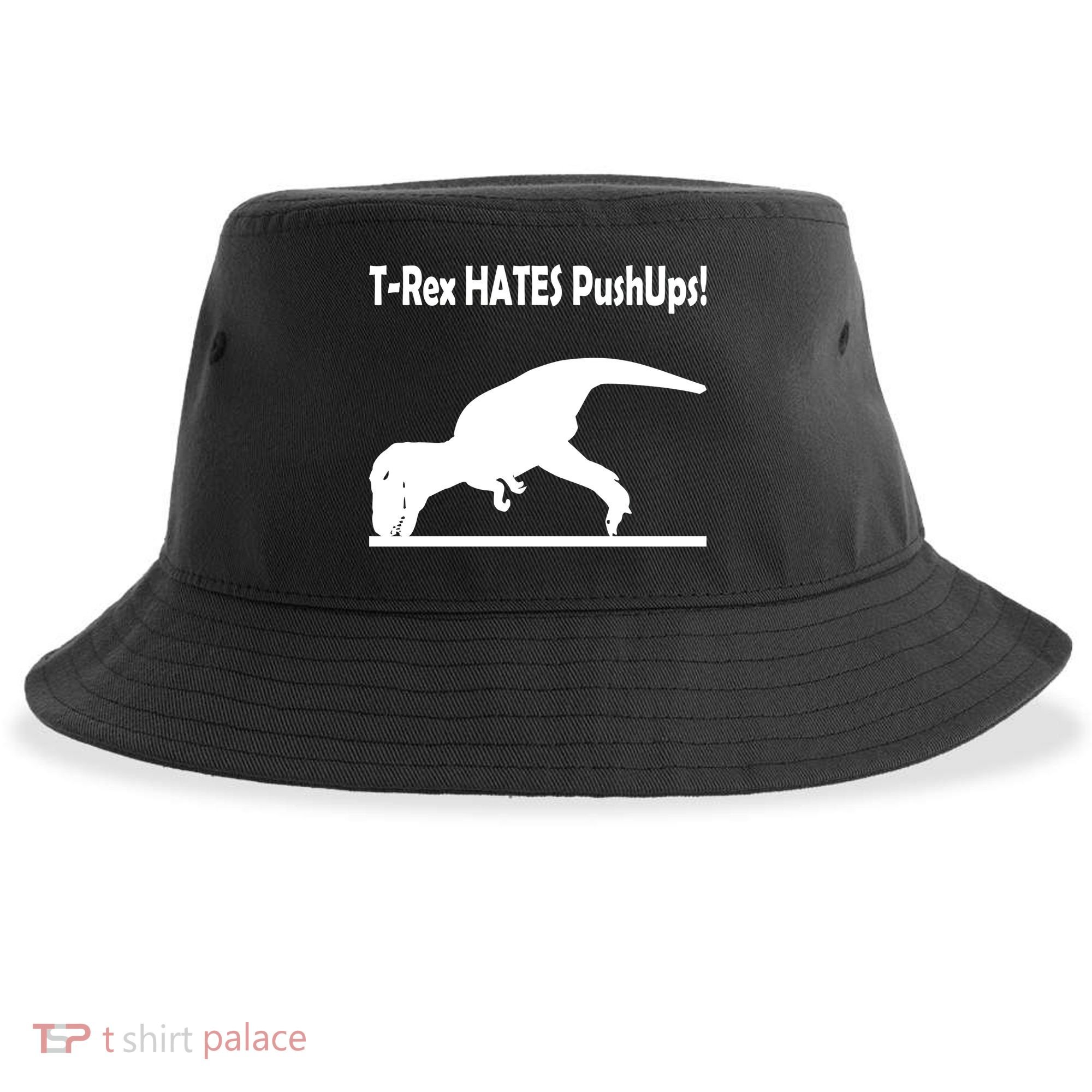 T-Rex Hates Push-Ups Sustainable Bucket Hat