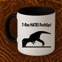 T-Rex Hates Push-Ups Coffee Mug thumb 2