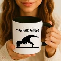 T-Rex Hates Push-Ups Coffee Mug thumb 3