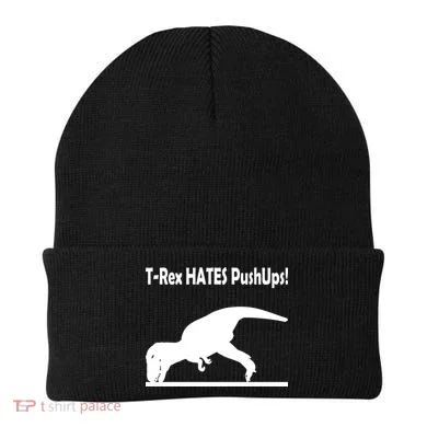 T-Rex Hates Push-Ups Beanie