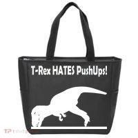 T-Rex Hates Push-Ups Tote Bag thumb 0
