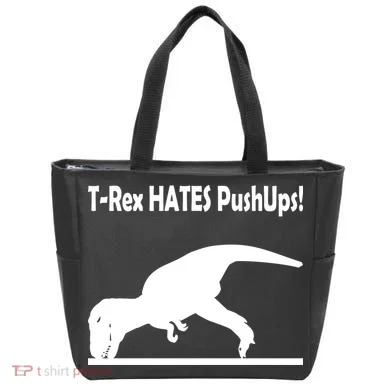 T-Rex Hates Push-Ups Tote Bag