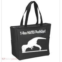 T-Rex Hates Push-Ups Tote Bag thumb 2