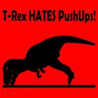 T-Rex Hates Push-Ups Santa Hat thumb 1