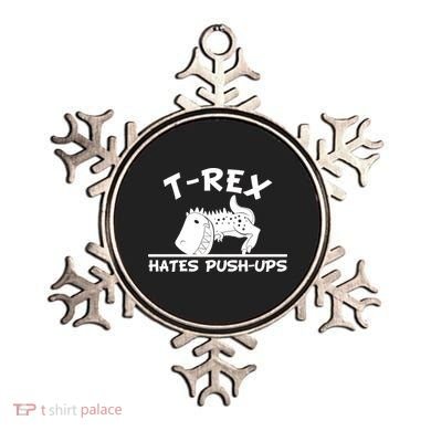 T-Rex Hates Push-Ups Funny Fitness Gym Design Ornament