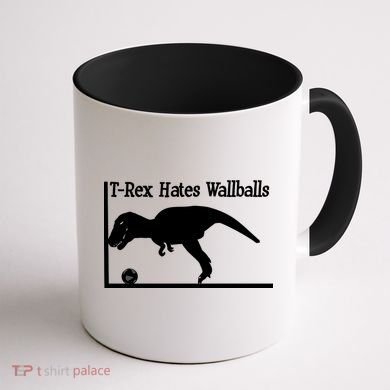 T-Rex Hates Wallballs Coffee Mug back