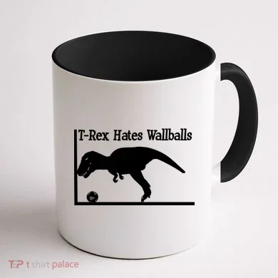 T-Rex Hates Wallballs Coffee Mug back