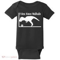 T-Rex Hates Wallballs Baby Bodysuit thumb 0