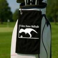T-Rex Hates Wallballs Golf Towel thumb 2