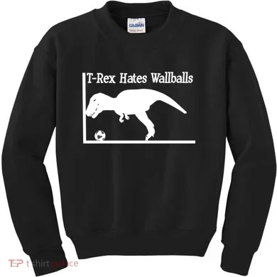 T-Rex Hates Wallballs Kids Sweatshirt