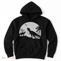 T-Rex In The Moon Hoodie thumb 0