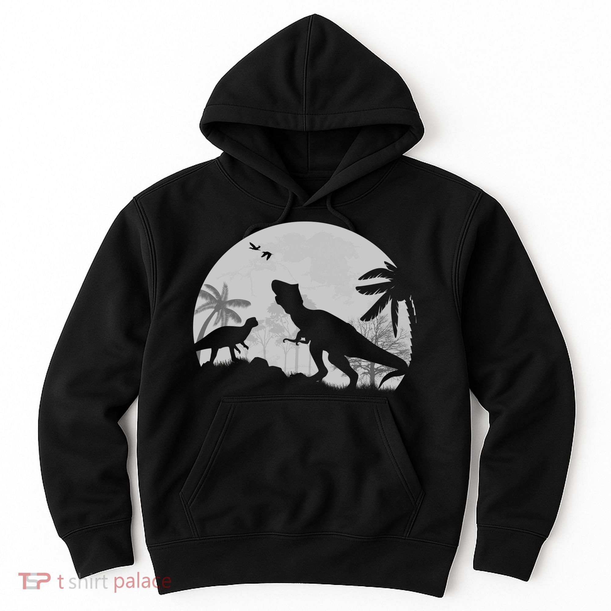 T-Rex In The Moon Hoodie