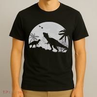 T-Rex In The Moon T-Shirt thumb 3