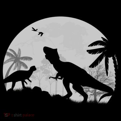 T-Rex In The Moon Button