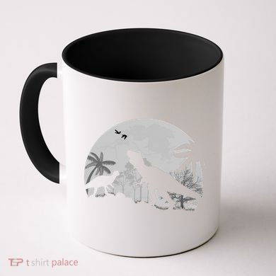 T-Rex In The Moon Coffee Mug