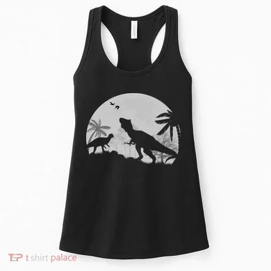 T-Rex In The Moon Women's Tank Top