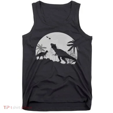 T-Rex In The Moon Tank Top