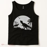 T-Rex In The Moon Tank Top thumb 2