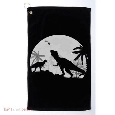 T-Rex In The Moon Golf Towel