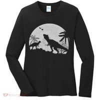 T-Rex In The Moon Women's Long Sleeve Shirt thumb 0