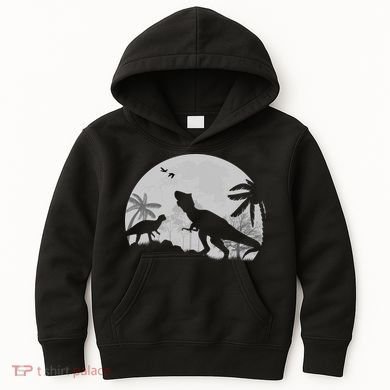 T-Rex In The Moon Kids Hoodie