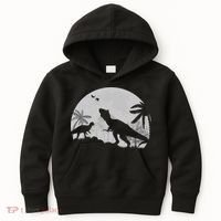 T-Rex In The Moon Kids Hoodie thumb 0